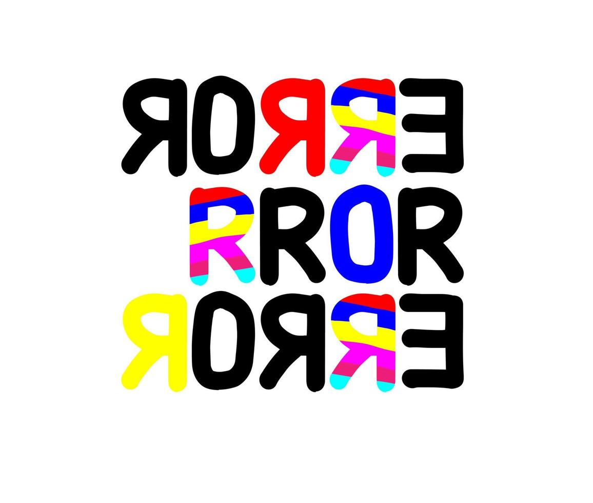 ícone de logotipo de tipo de erro vetor