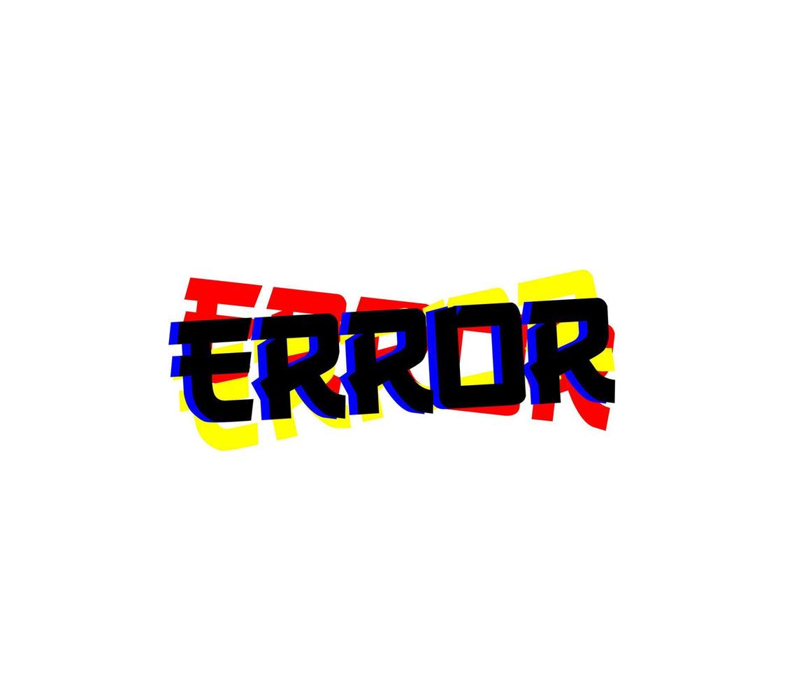 ícone de logotipo de tipo de erro vetor