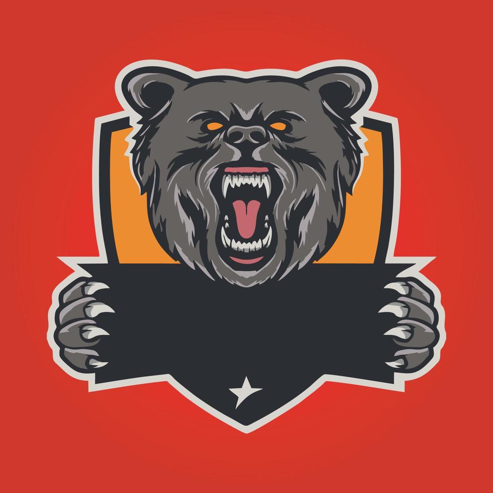 vetor de design de logotipo de mascote gamer, ilustração de gamer para a equipe de esporte. estilo de conceito de ilustrador moderno para crachá