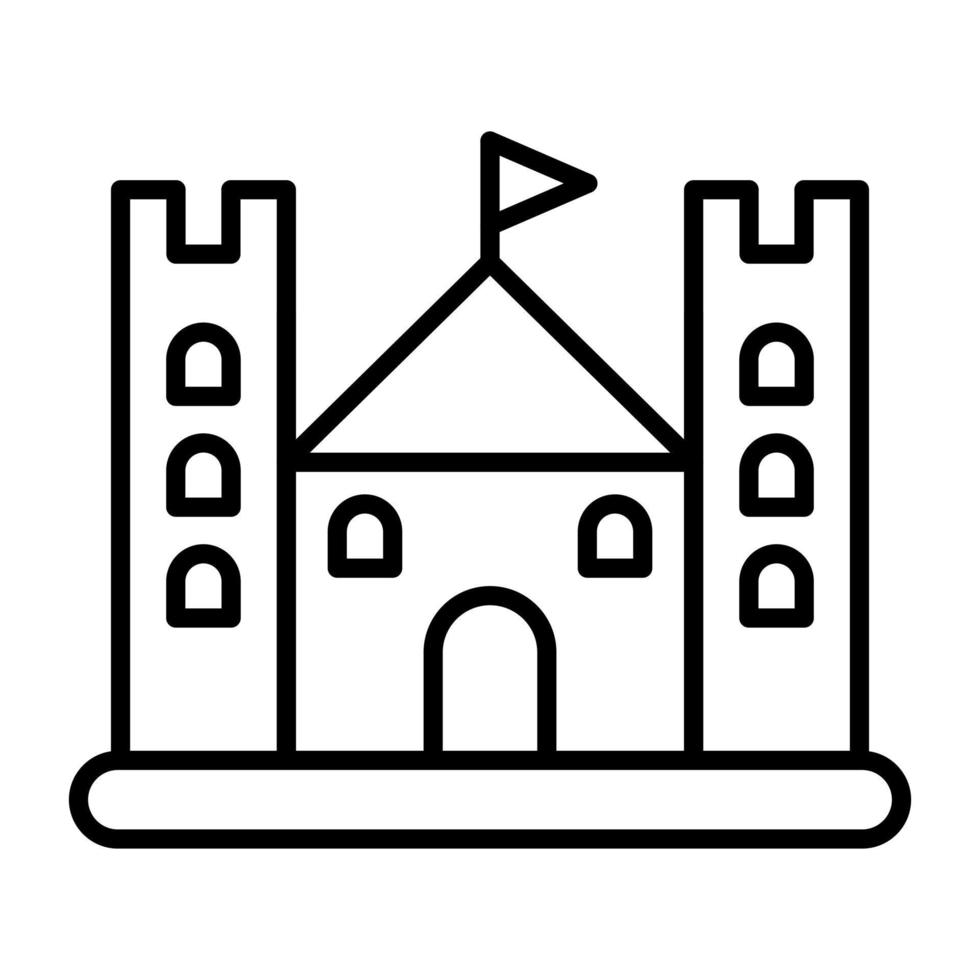 ícone da linha do castelo vetor