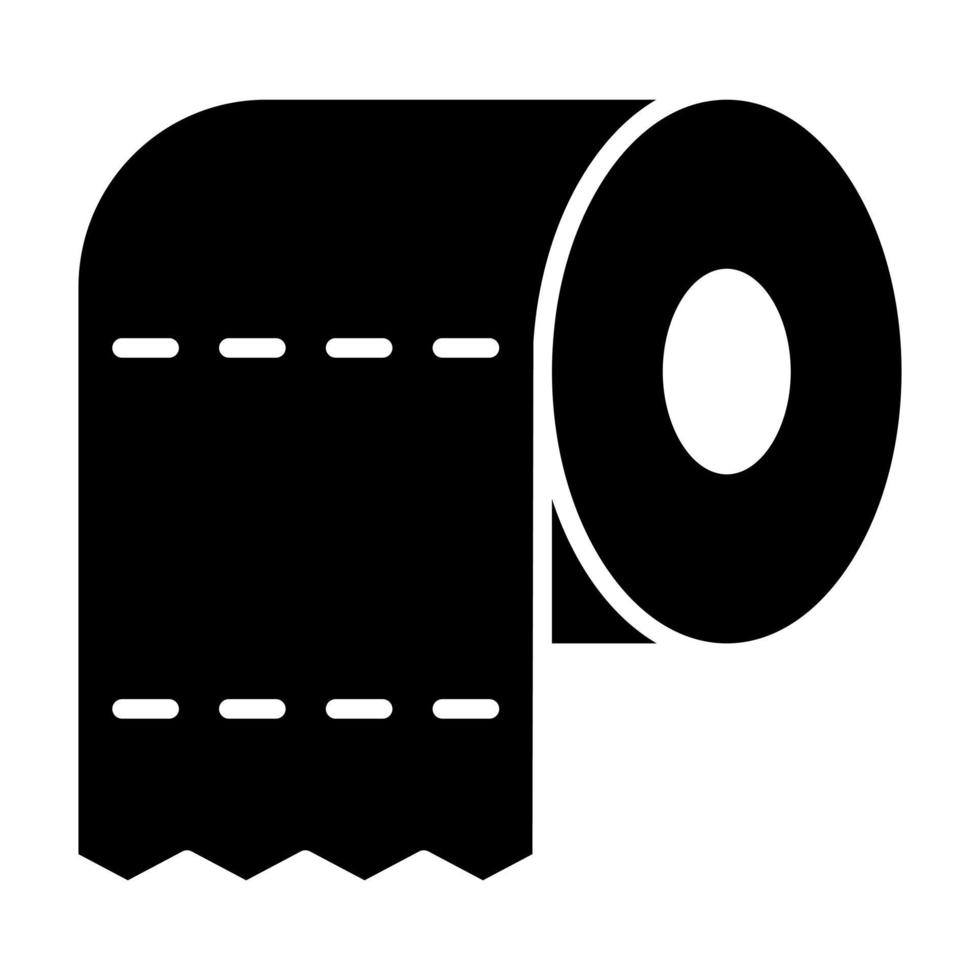 ícone de glifo de papel higiênico vetor