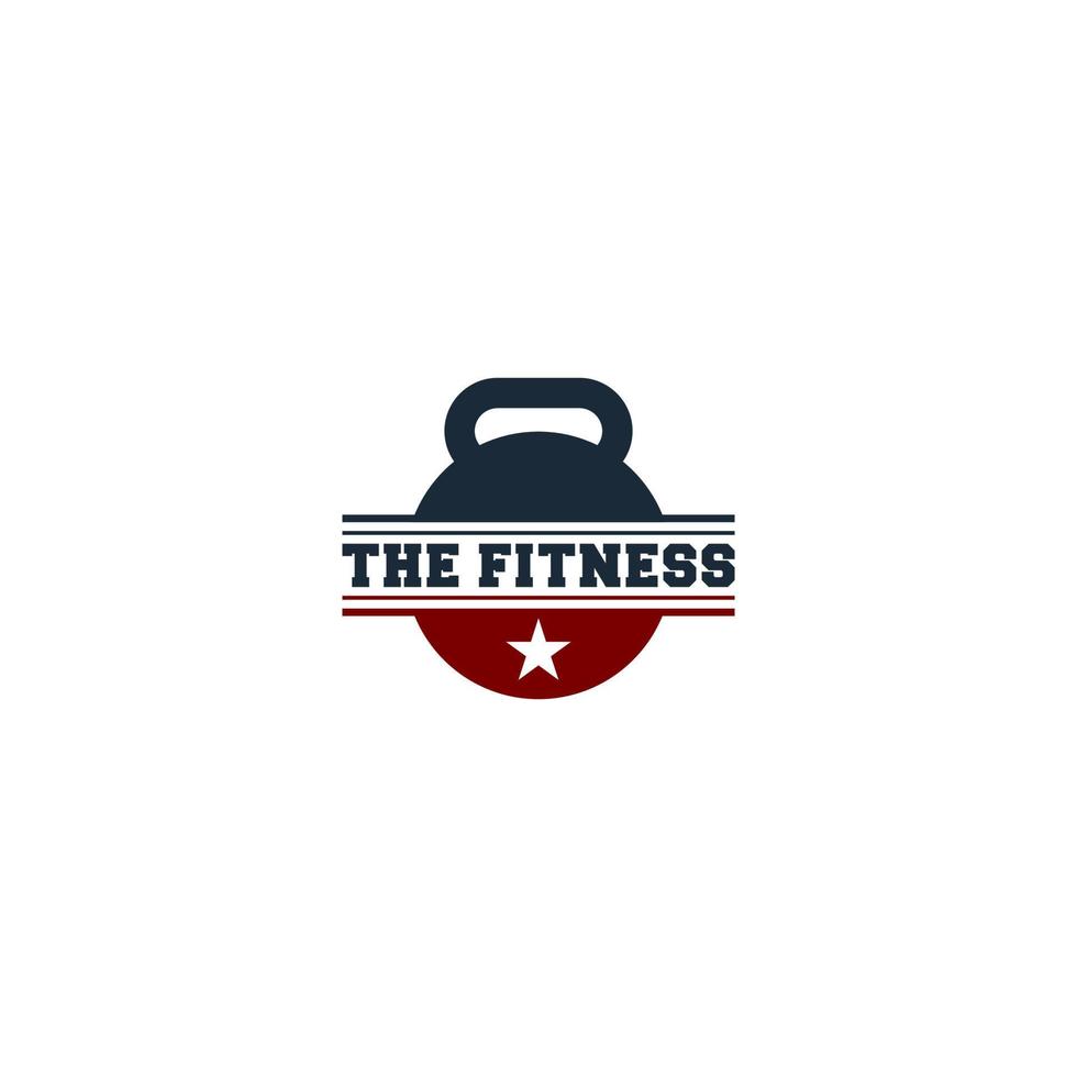 modelo de logotipo de fitness em fundo branco vetor