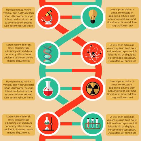 Infográfico de física e química vetor