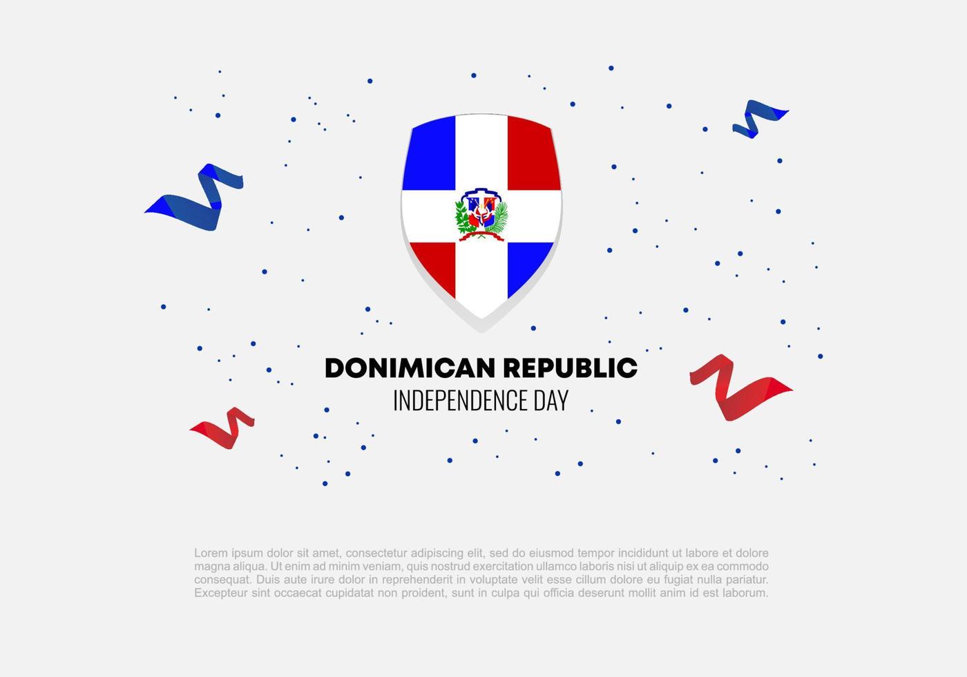 celebração nacional do dia da independência dominicana em 27 de fevereiro. vetor