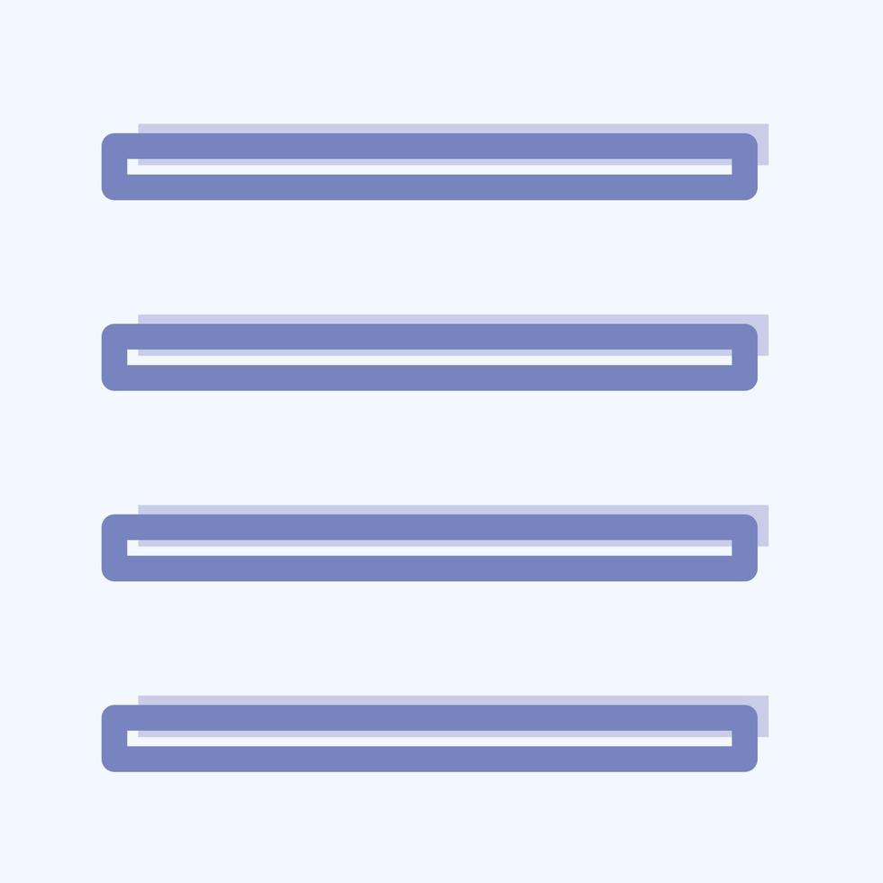título de visualização de ícone - estilo de dois tons - ilustração simples, traço editável vetor