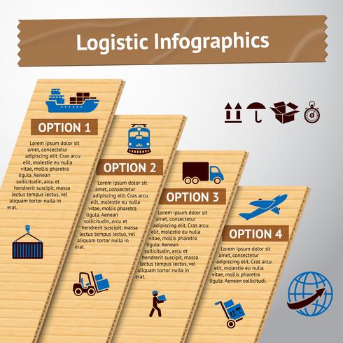 Modelo de infográfico logístico vetor