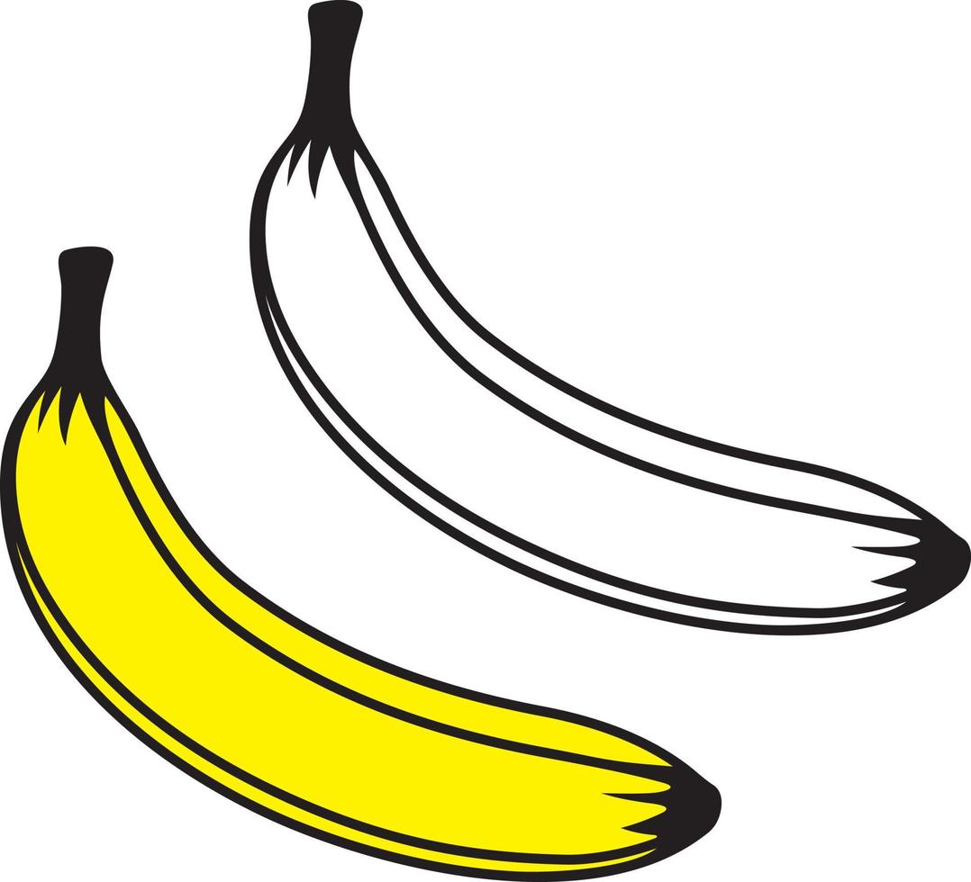 duas bananas de desenho animado vetor
