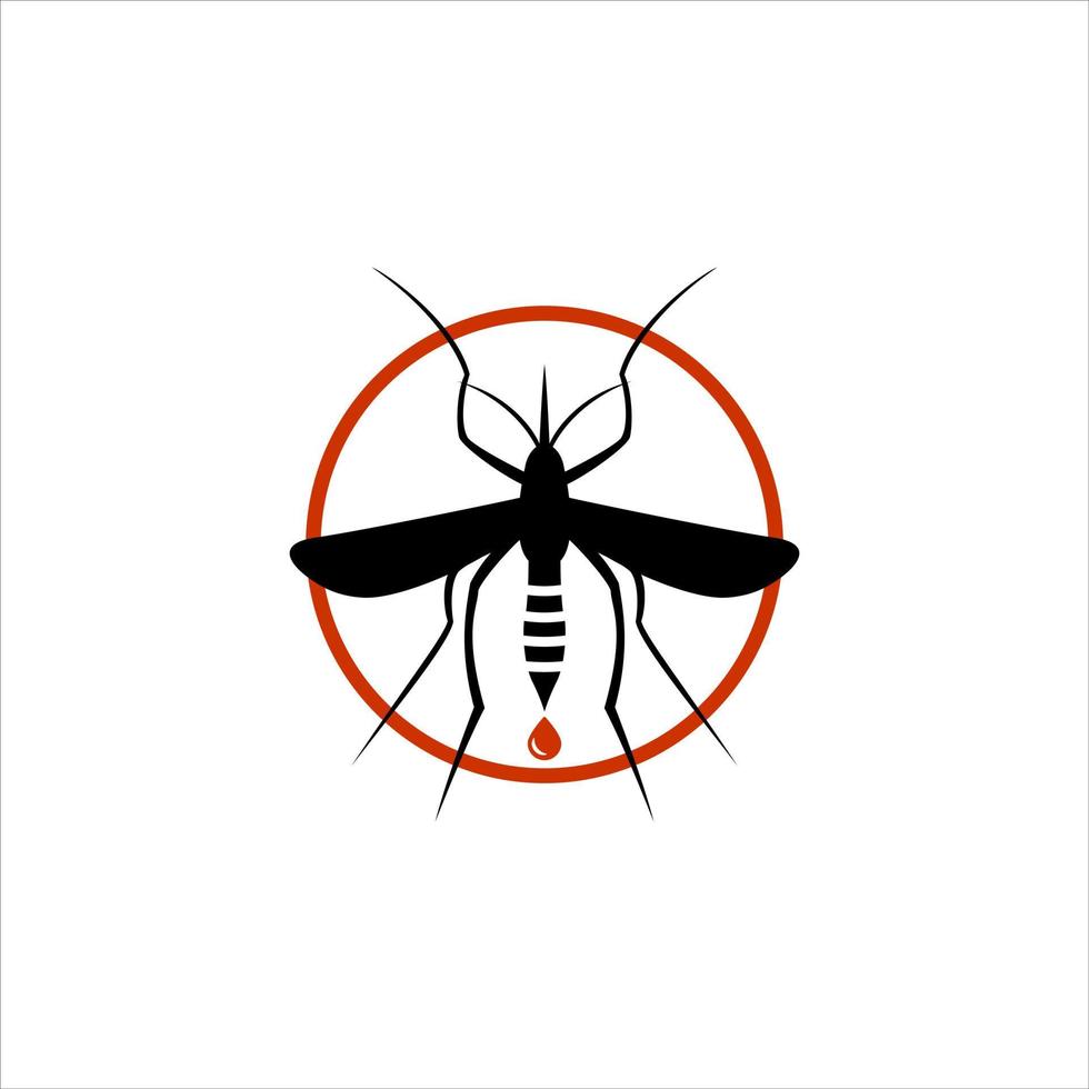 vetor de ícone de sinal de mosquito círculo