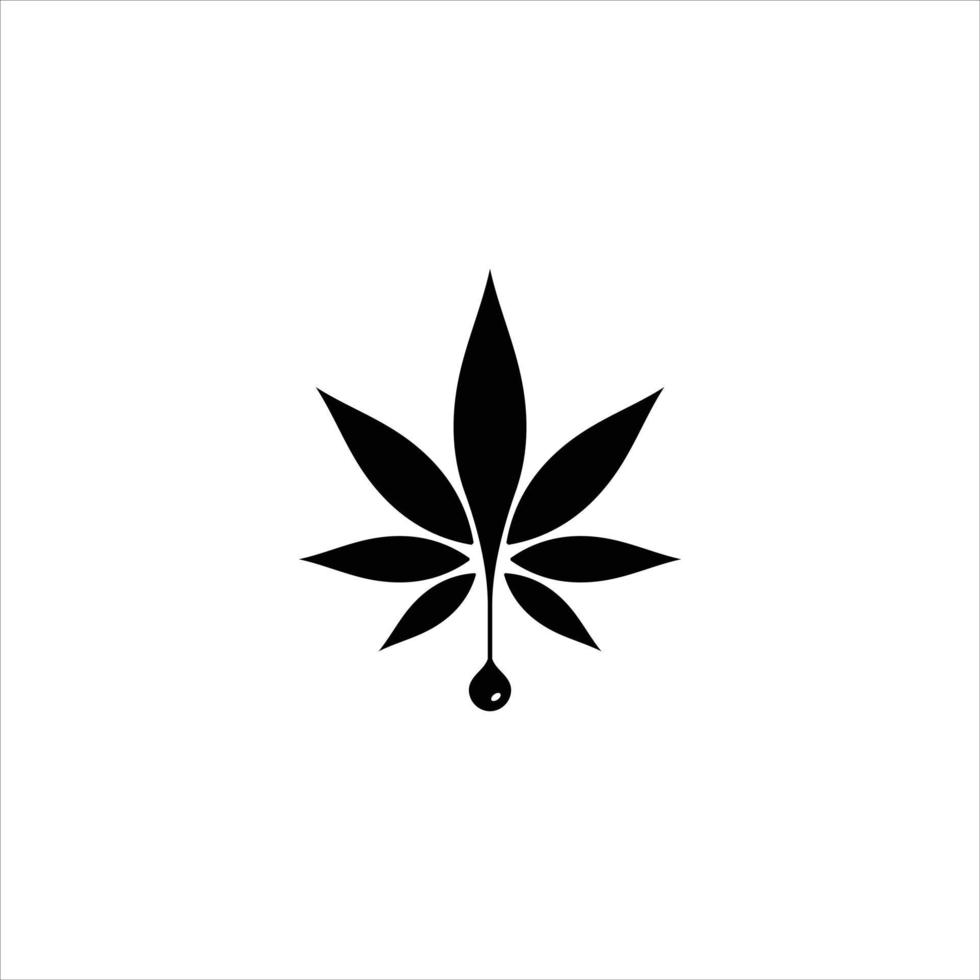 logotipo da cannabis ou modelo de vetor de logotipo de cânhamo