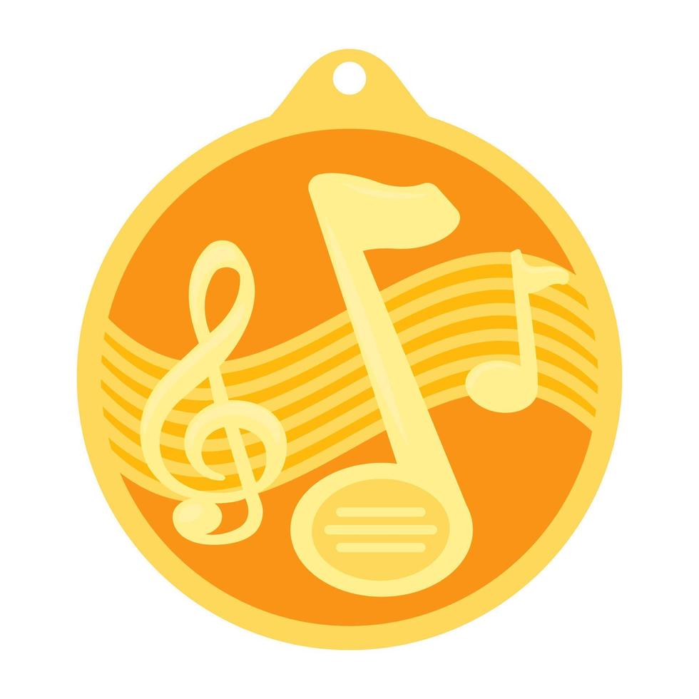 conceitos de medalha de música vetor