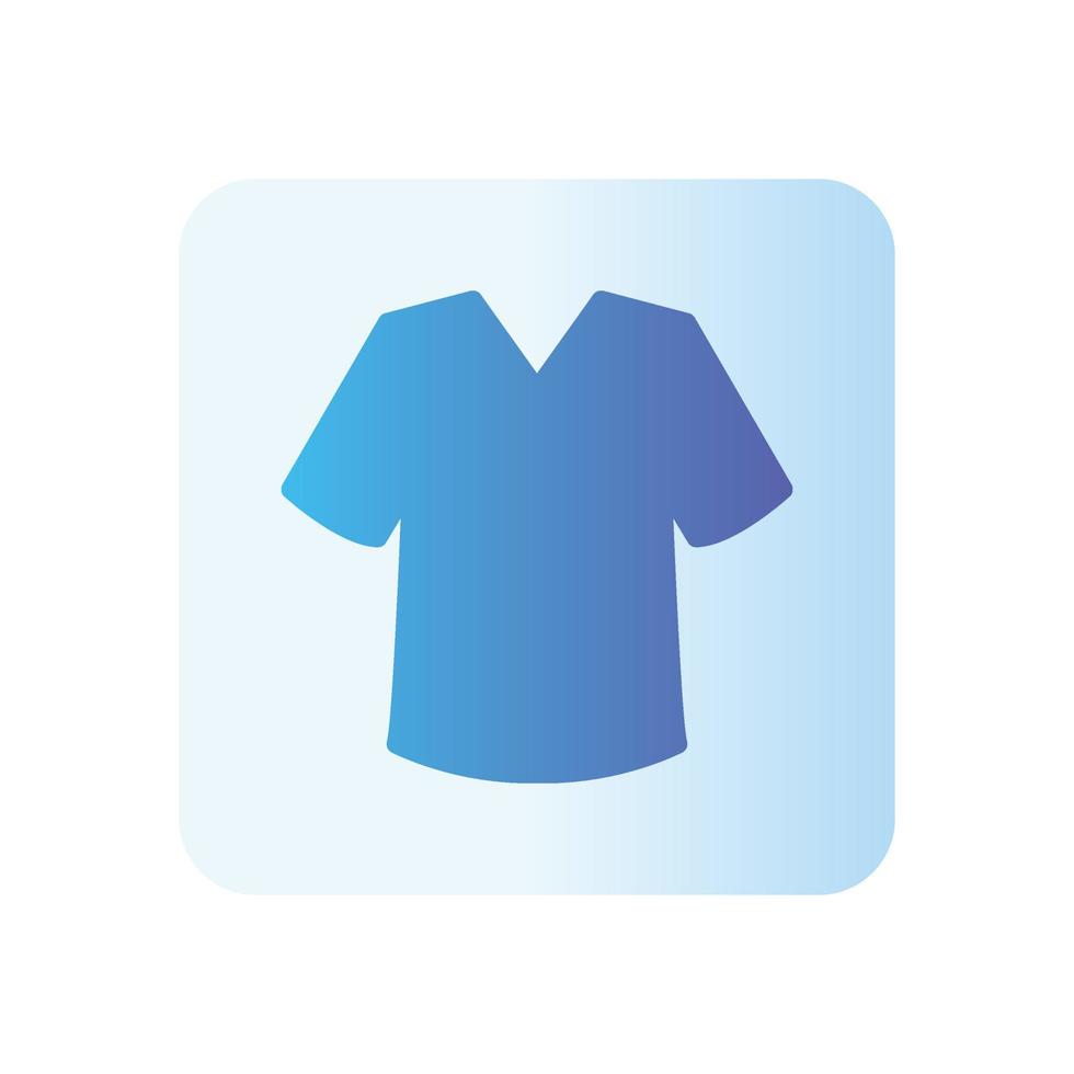 ícone gradiente de camiseta vetor