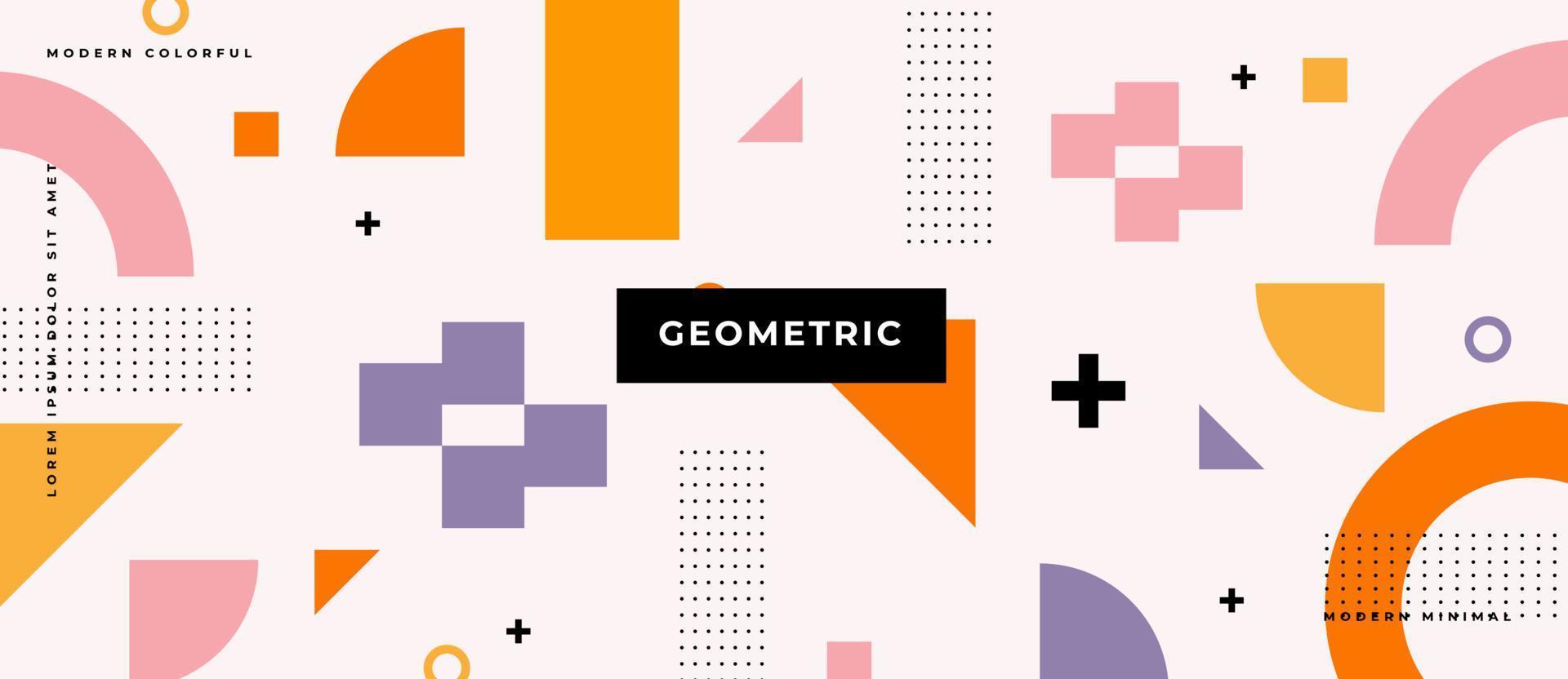 diferentes formas geométricas planas padronizam triângulos, quadrados, círculos, pontos, linhas em fundo branco. estilo memphis. vetor