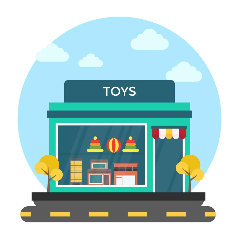 loja de brinquedos da moda vetor