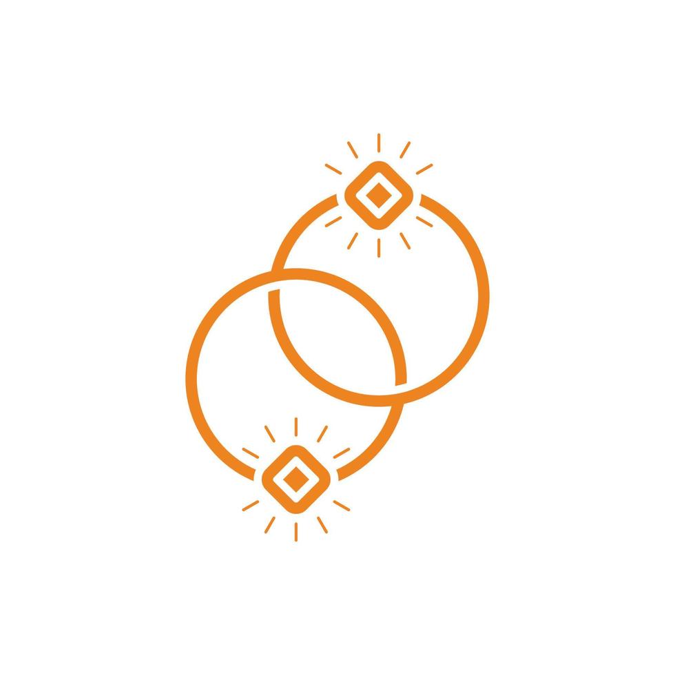 movimento anéis desenho geométrico simples logo vector
