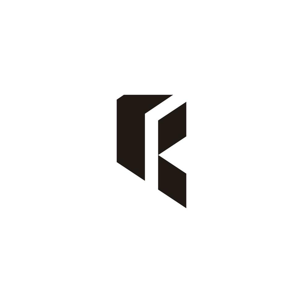 letra abstrata rk vetor logotipo poligonal simples