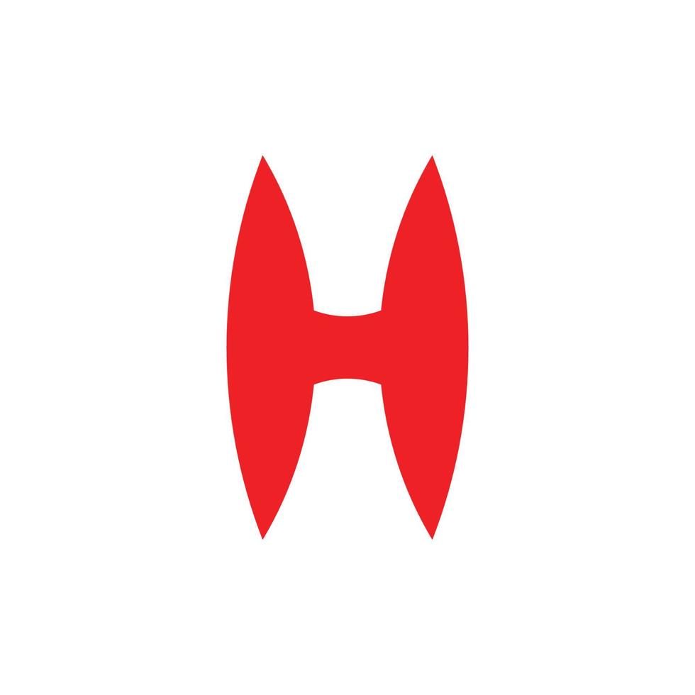 letra h logotipo geométrico simples vetor