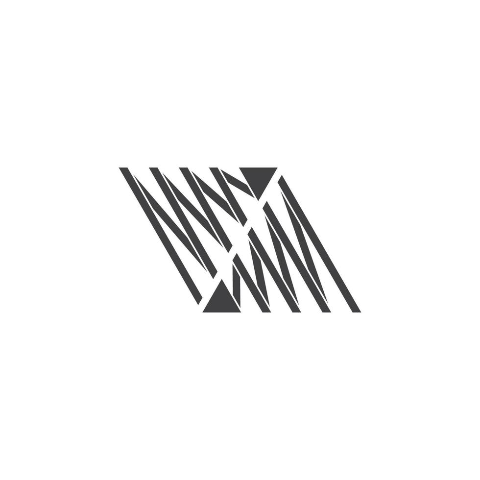 seta oposta forma de fita listras triângulo símbolo logotipo vetor