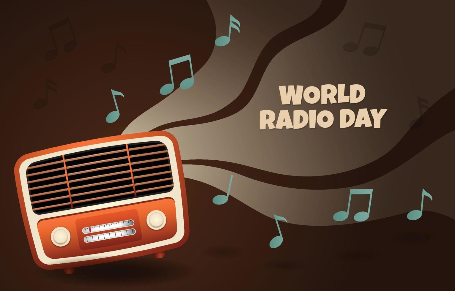 fundo do dia mundial do rádio vetor