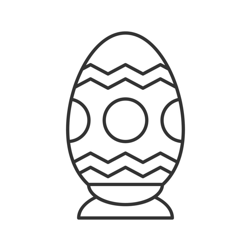 ícone linear de ovo de Páscoa. ilustração de linha fina. símbolo de contorno. desenho de contorno isolado de vetor