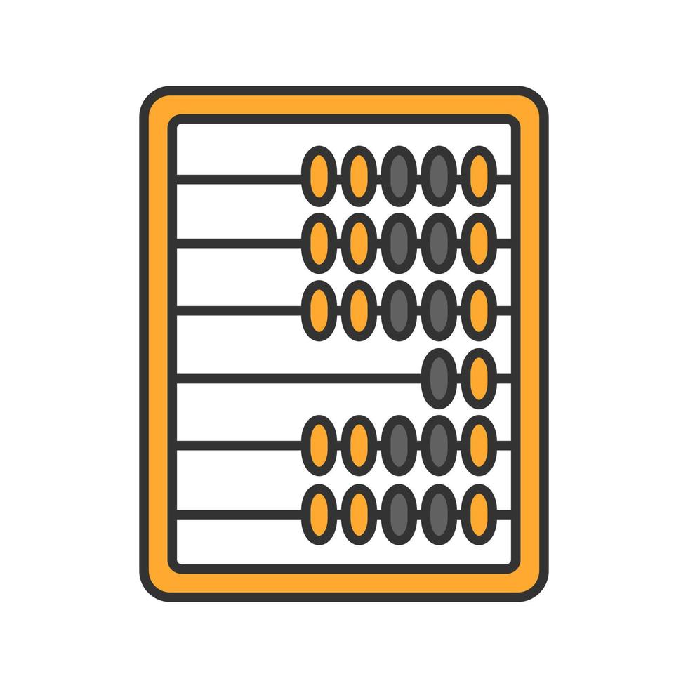 ícone de cor do ábaco. matemática. ilustração vetorial isolada vetor