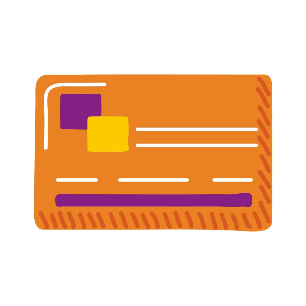 cartão de crédito laranja vetor