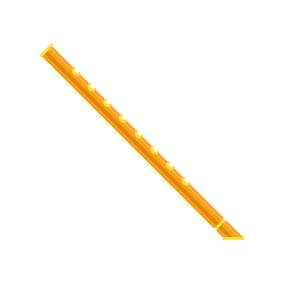 instrumento de flauta de ouro vetor