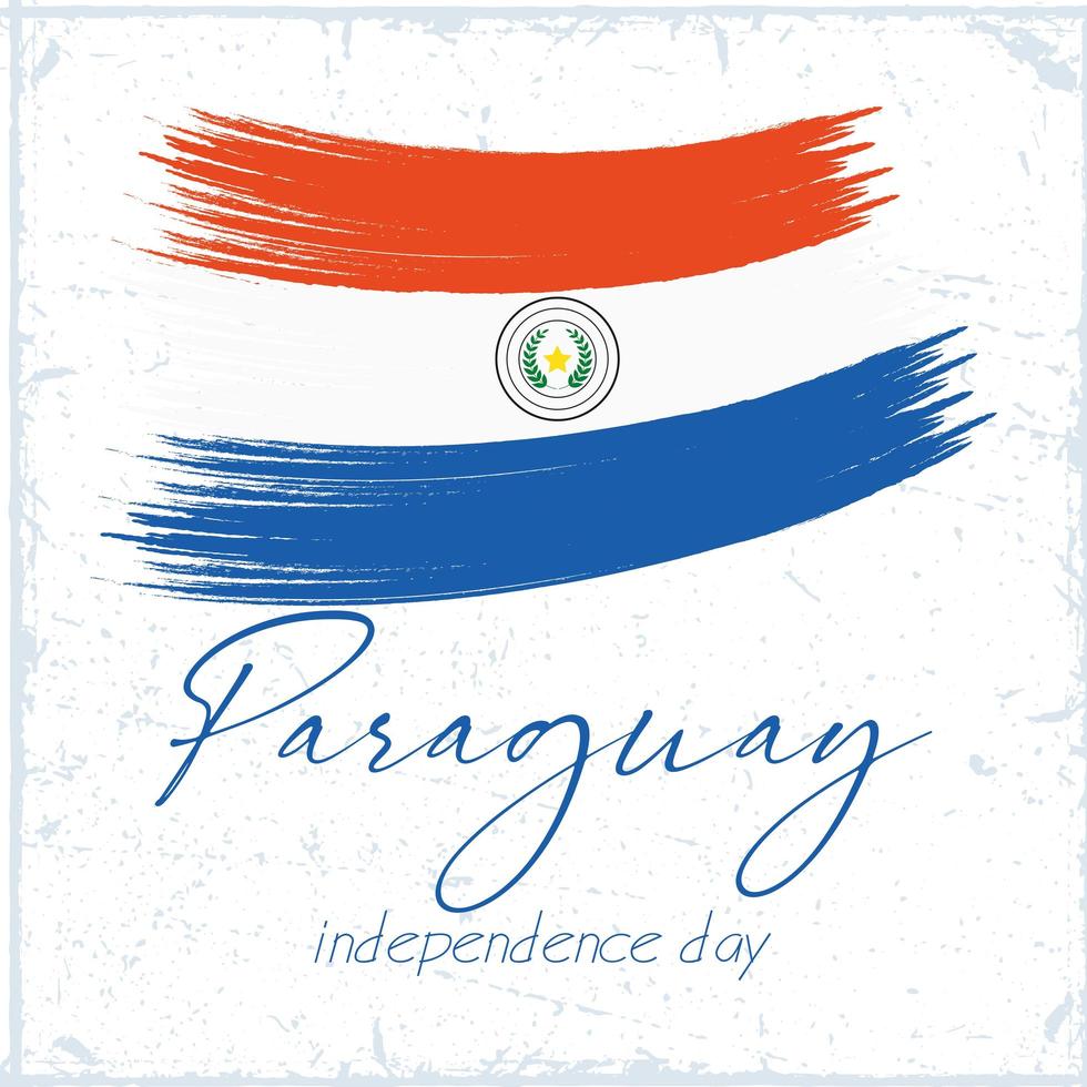 pôster do dia da independência do paraguai vetor