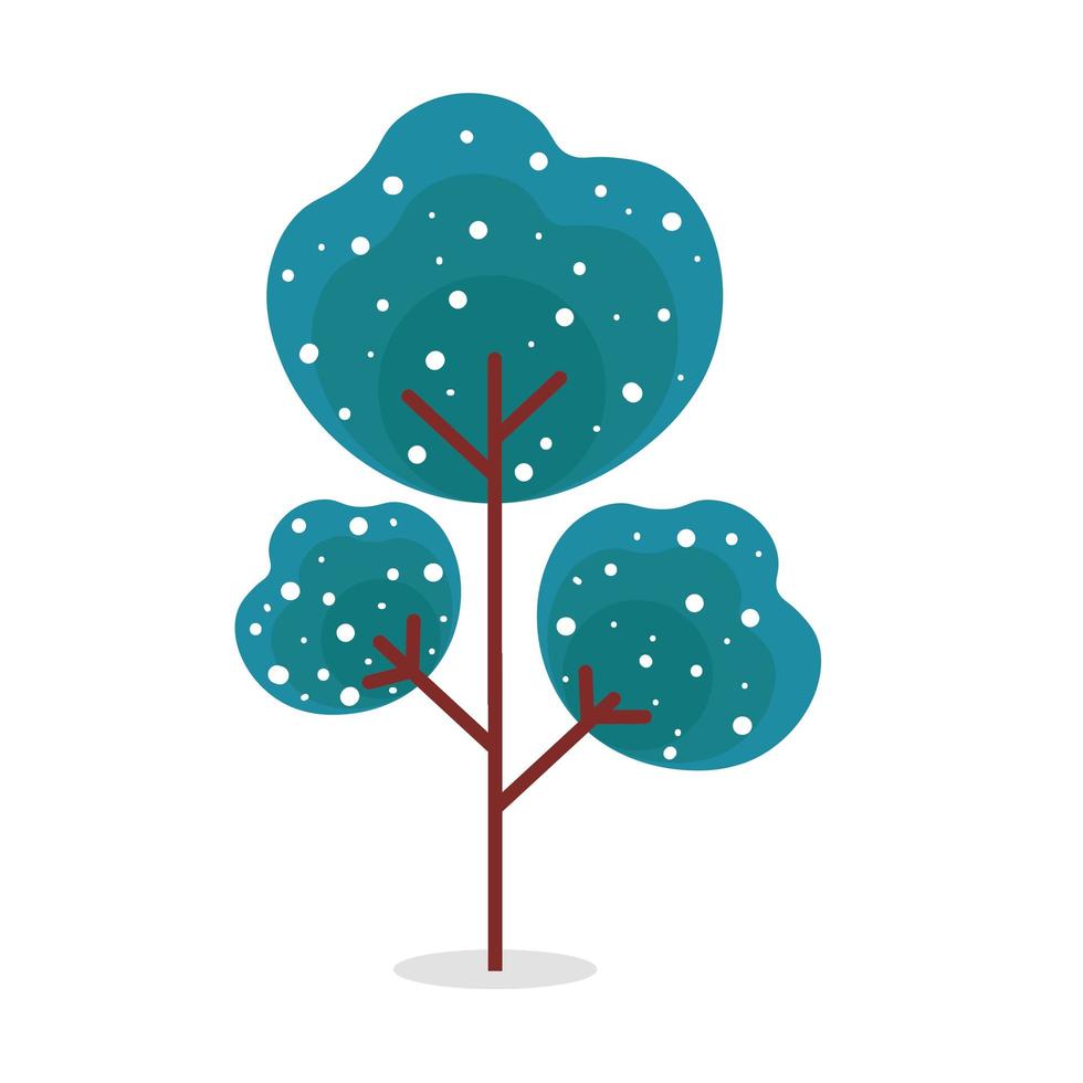 neve árvore de inverno vetor