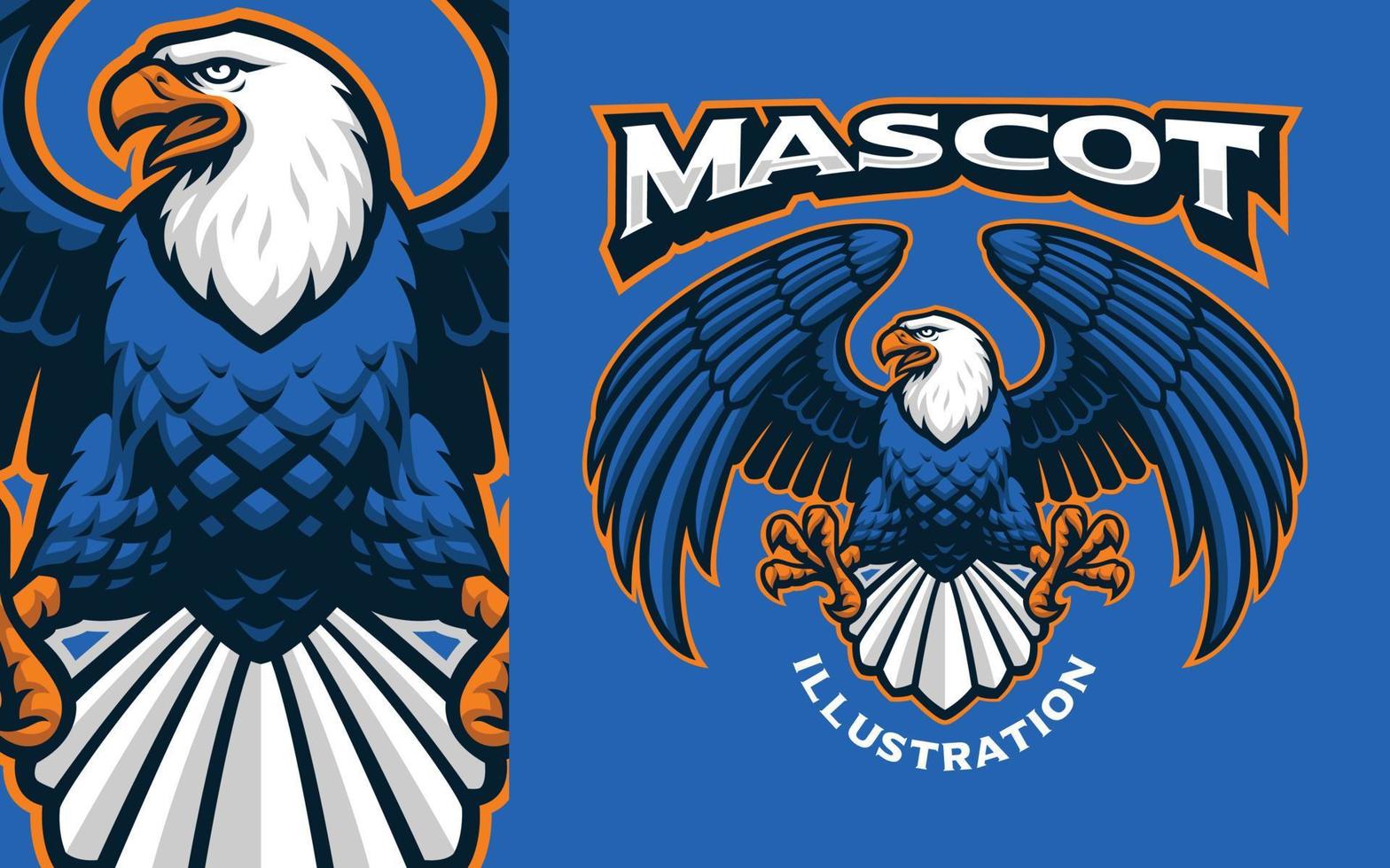 emblema do mascote da águia vetor