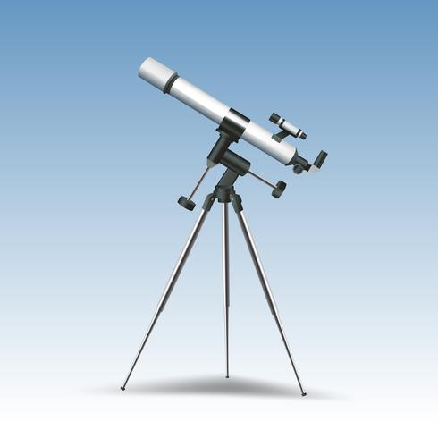 Ilustração realista do telescópio vetor