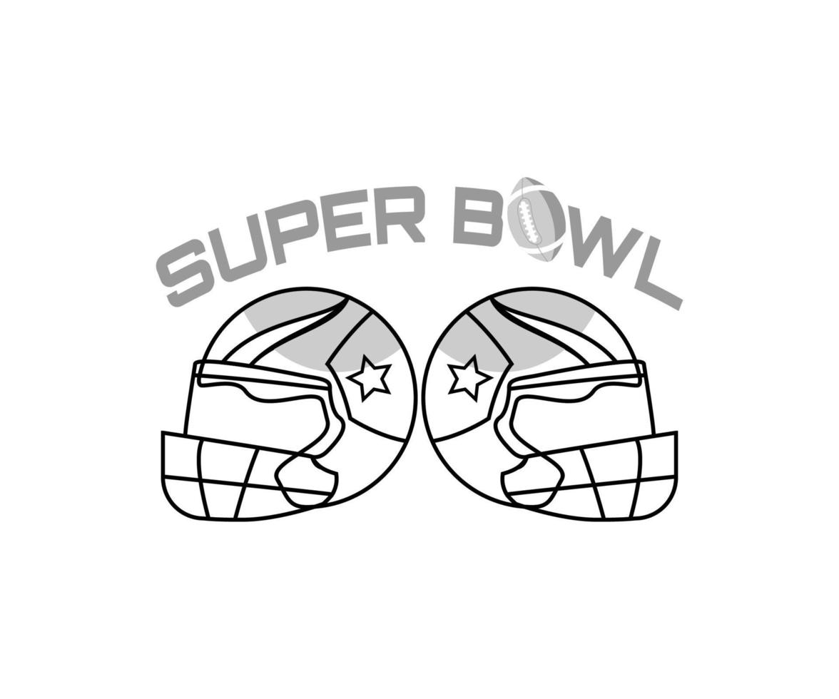 ilustração vetorial super bowl, torneio de futebol americano vetor