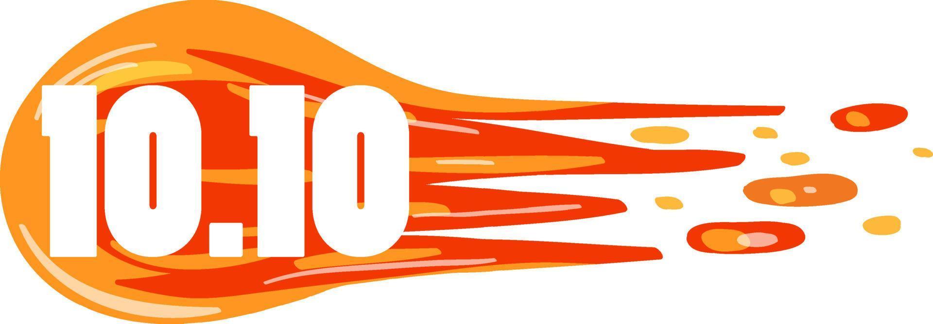 10.10 logotipo da fonte para publicidade vetor