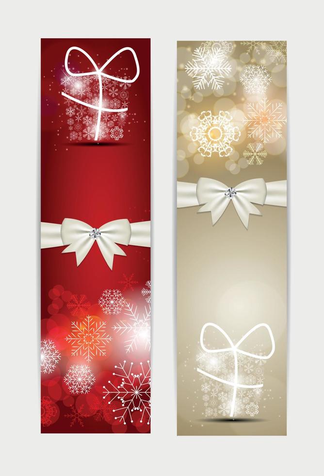 banner de site de flocos de neve de natal e vetor de fundo de cartão i