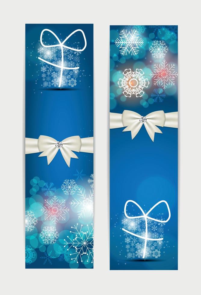 banner de site de flocos de neve de natal e vetor de fundo de cartão i