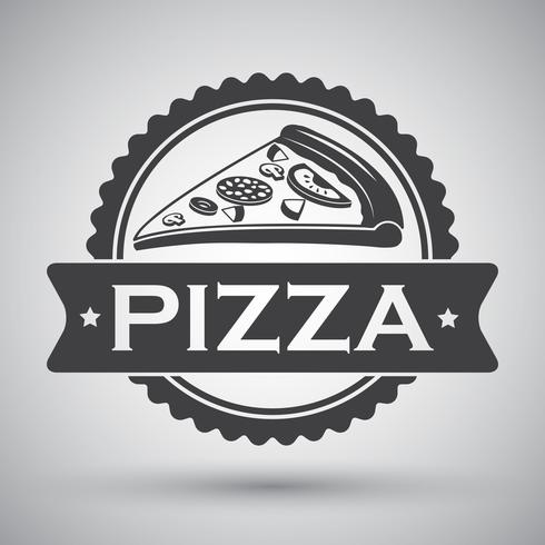 Emblema de fatia de pizza vetor