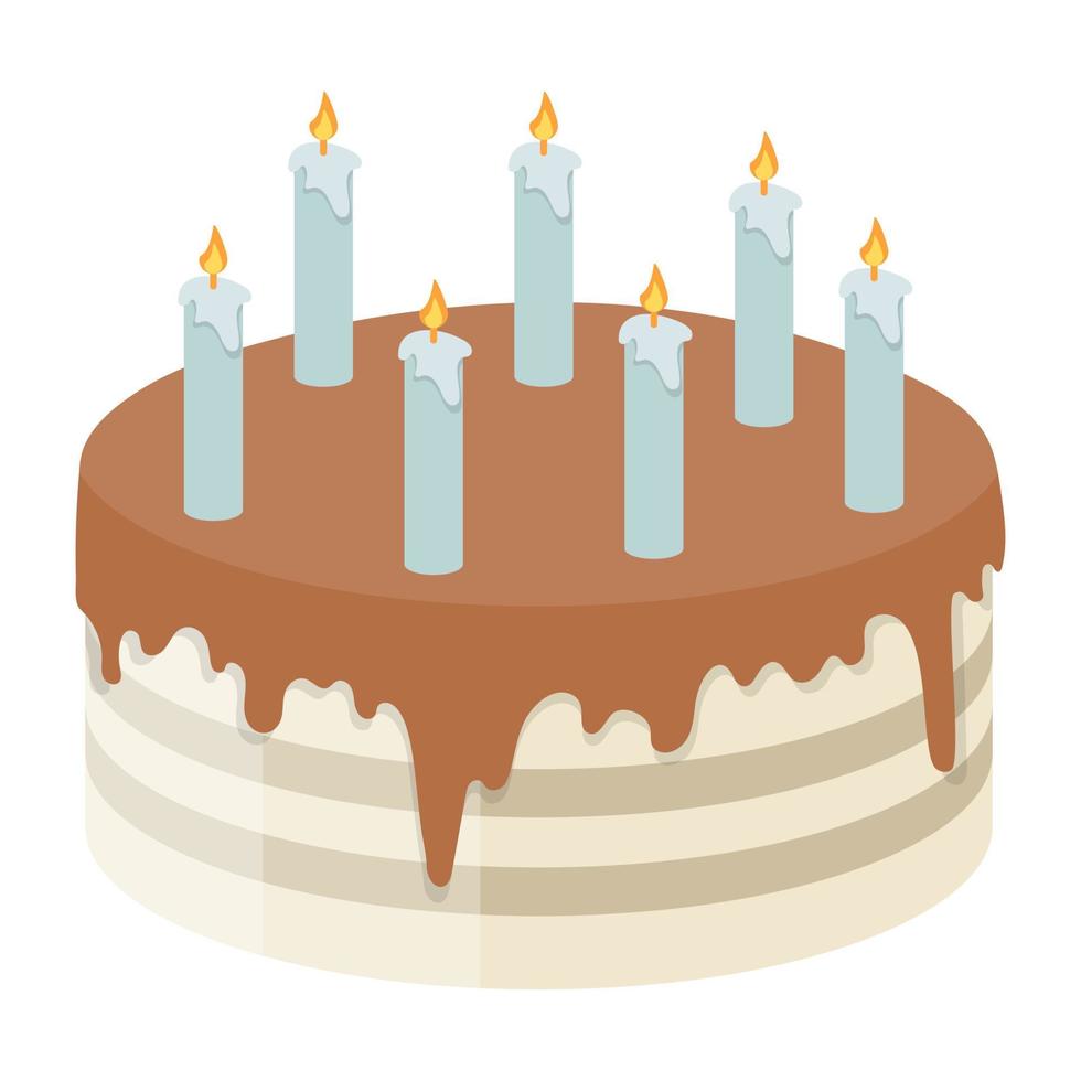 conceitos de bolo de aniversário vetor