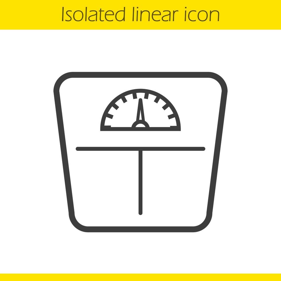 escala o ícone linear. ilustração de linha fina. símbolo de contorno de escalas de piso. desenho de contorno isolado de vetor