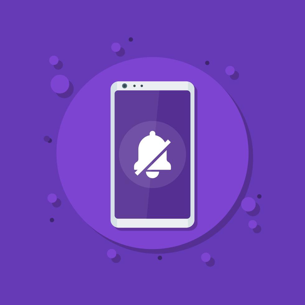 ícone de notificações desligadas com telefone vetor