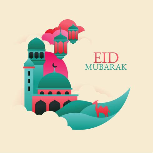 eid mubarak vector