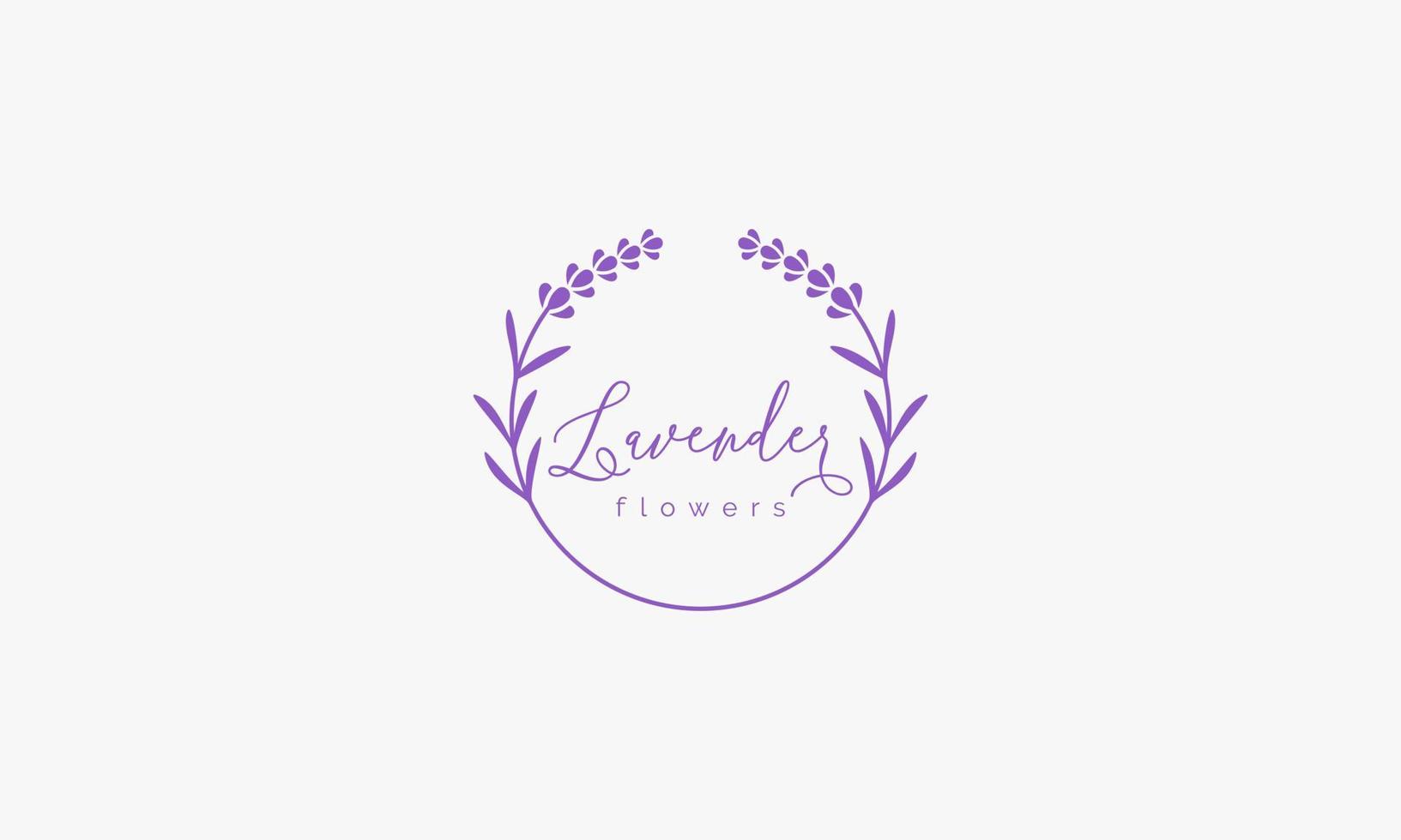 vetor de design de logotipo de flor de lavanda.