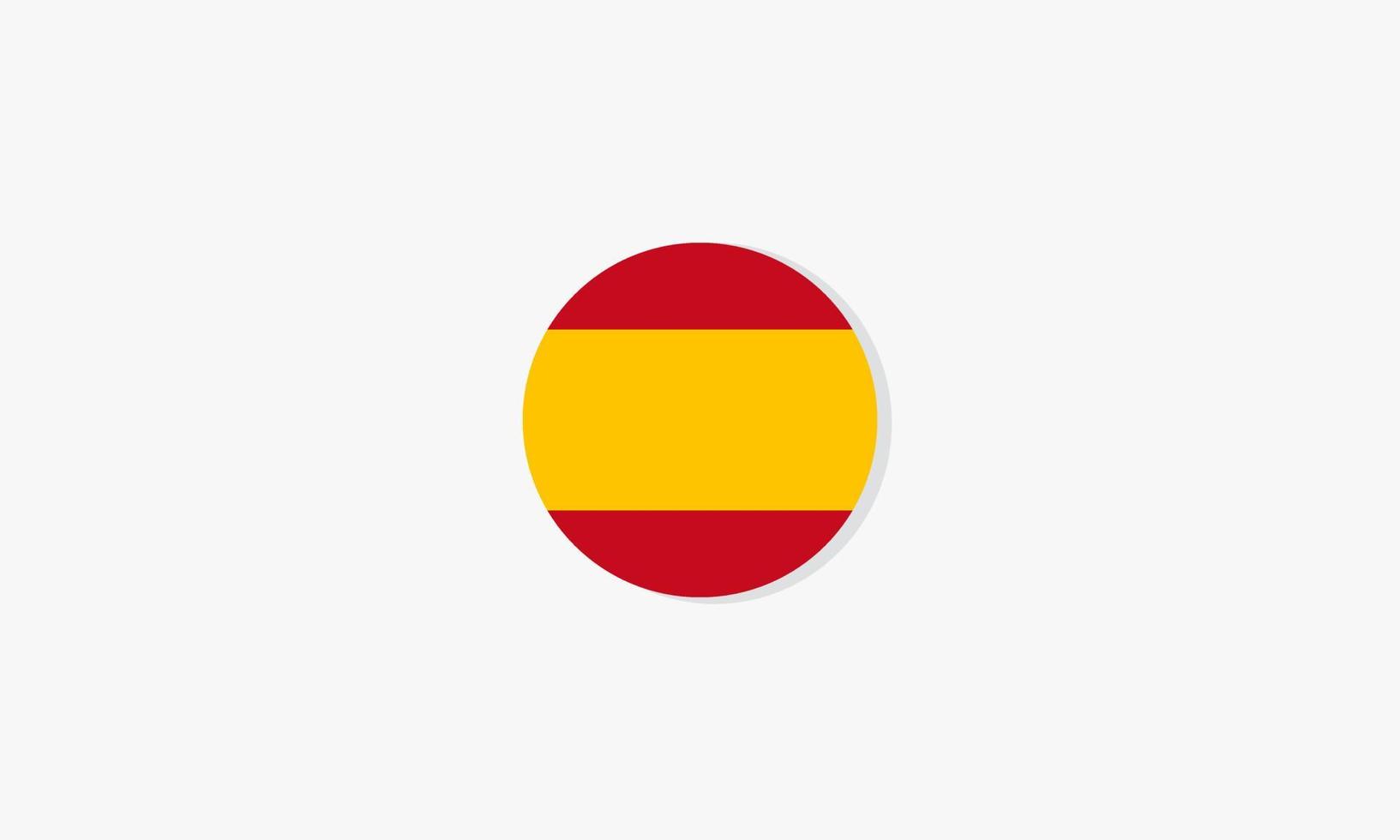 Vetor de design gráfico de bandeira de círculo de Espanha.