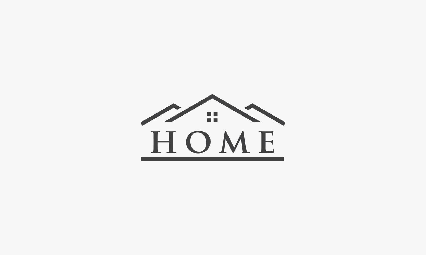 vetor de design de logotipo de telhado em casa no fundo branco.