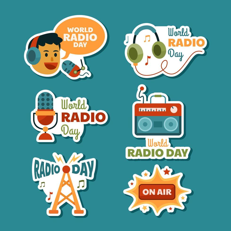 celebrando o dia mundial do rádio vetor
