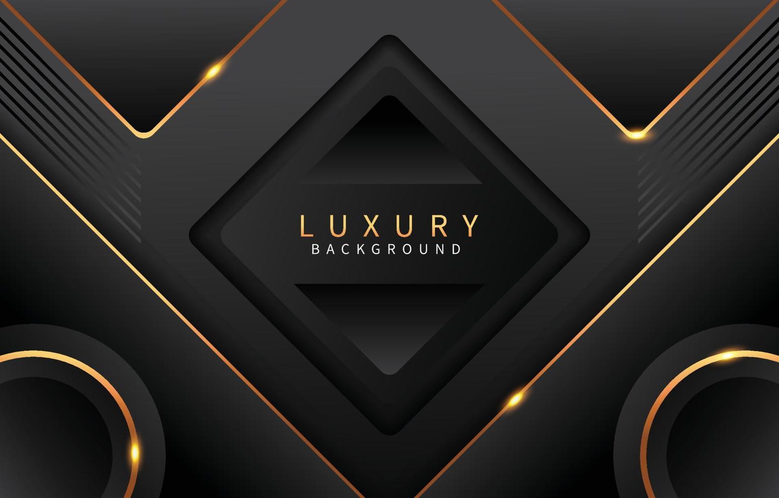 luxuoso fundo preto e dourado vetor