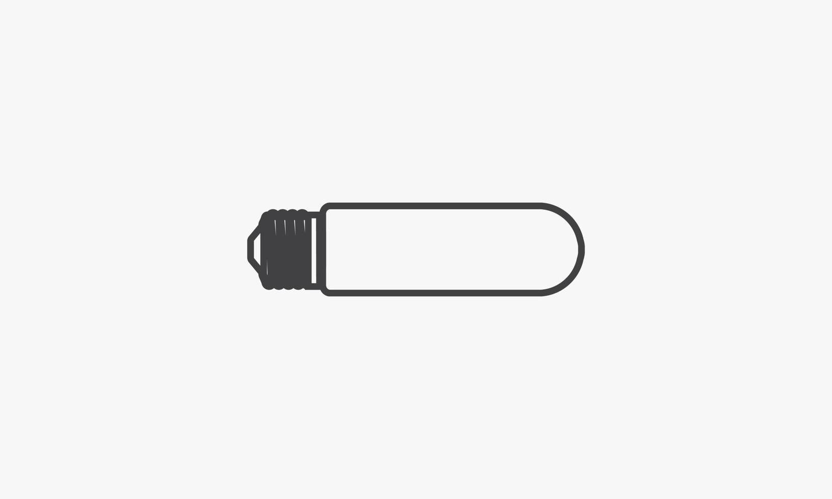 lâmpada led ícone de linha isolada no fundo branco. vetor
