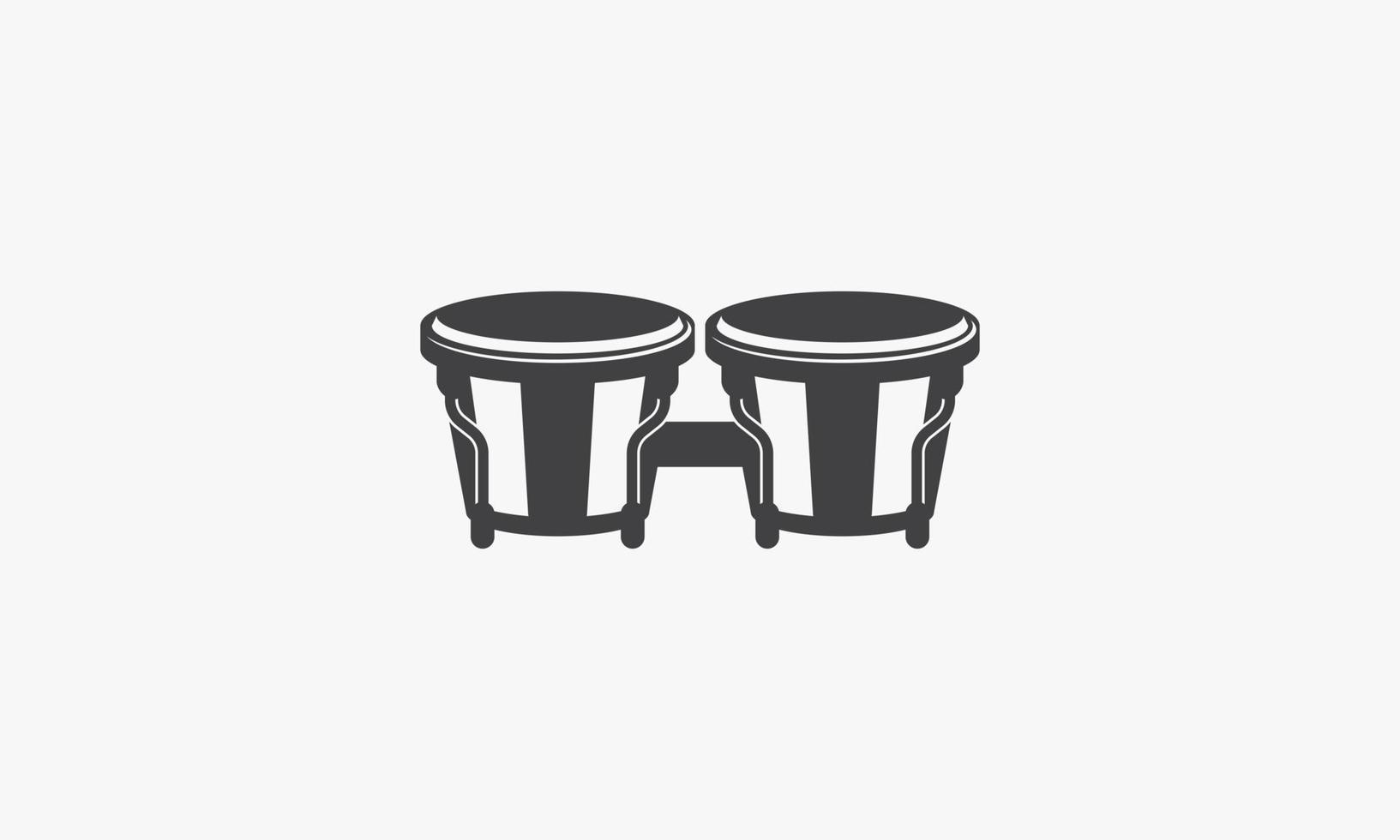 ícone de bongô. ilustração vetorial musical. isolado no fundo branco. vetor