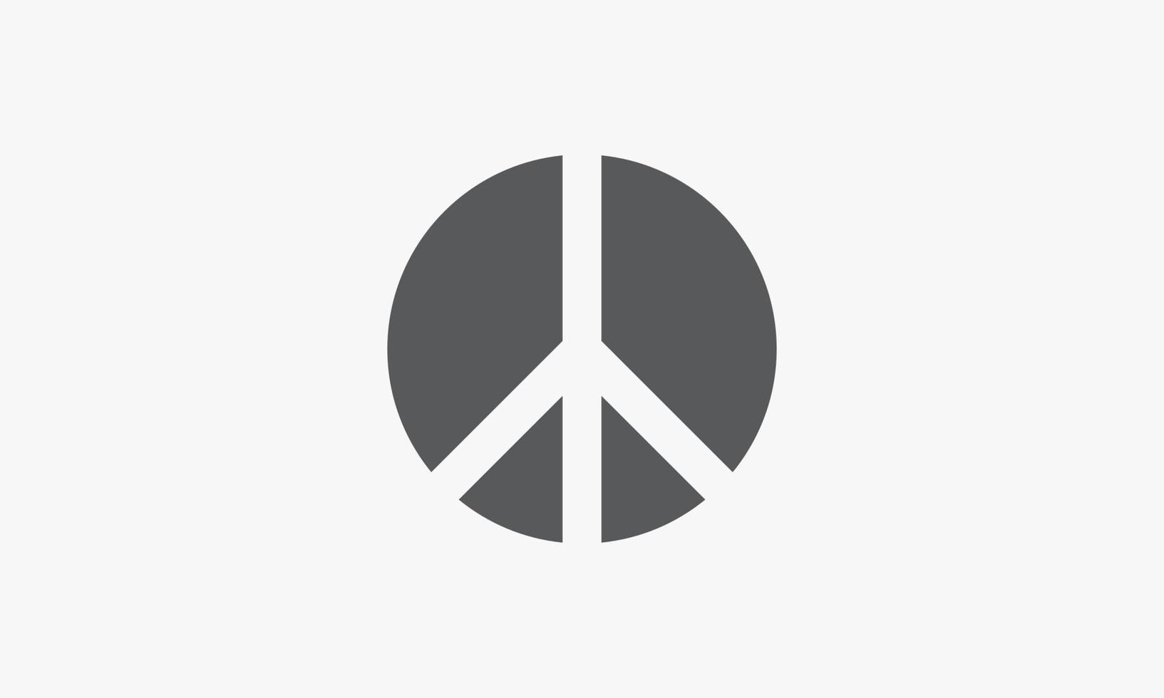 ilustração vetorial de ícone de paz do círculo. vetor