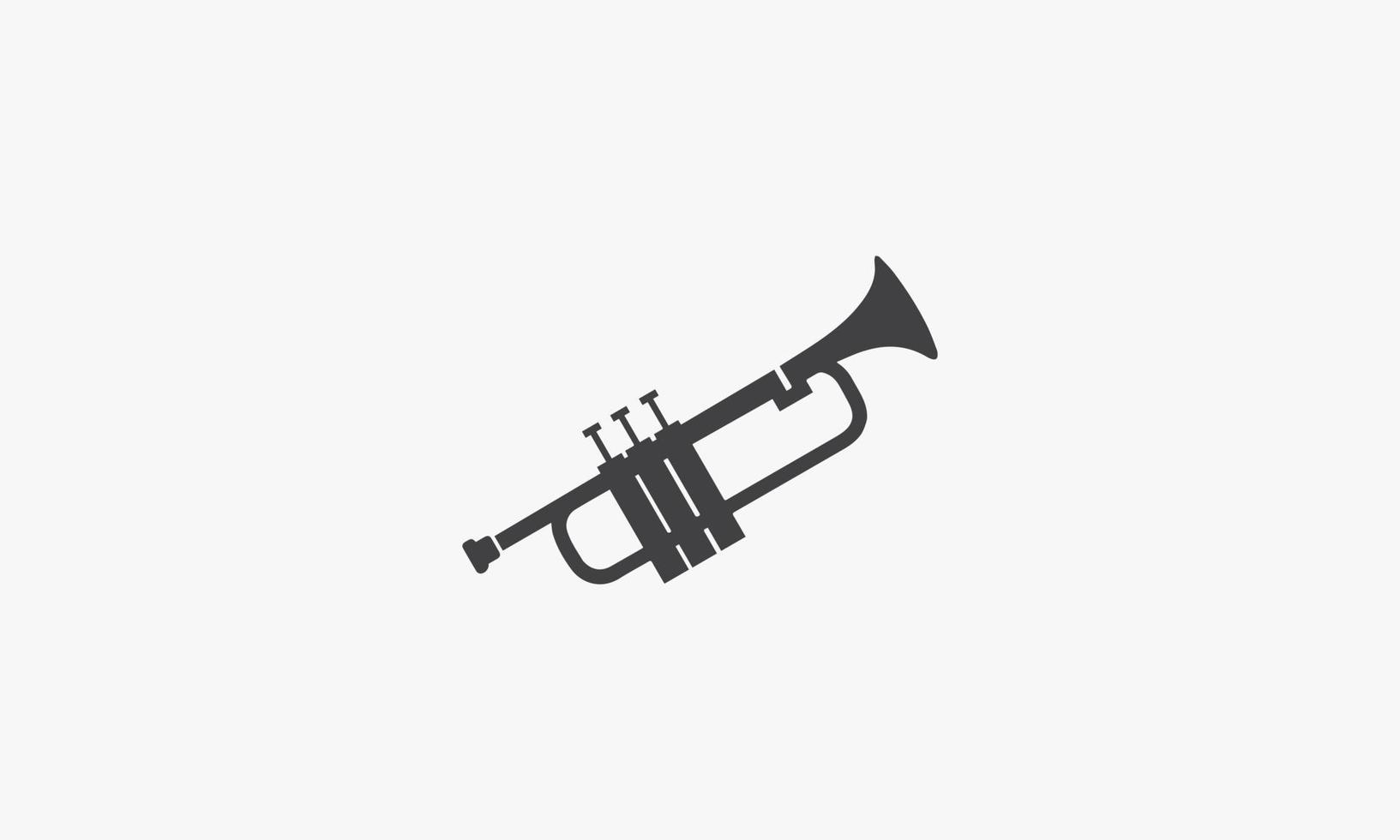 ícone de trombeta. isolado no fundo branco. ilustração vetorial. vetor