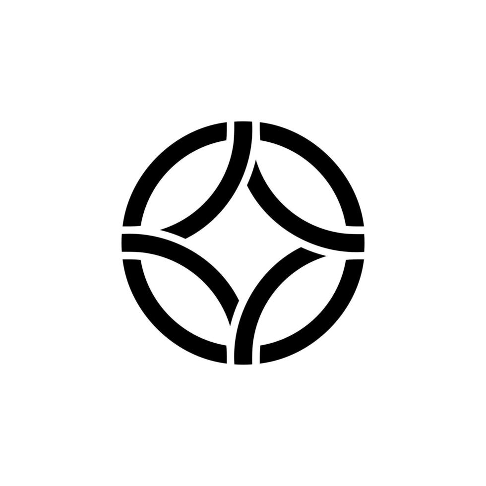 design do logotipo do círculo abstrato vetor