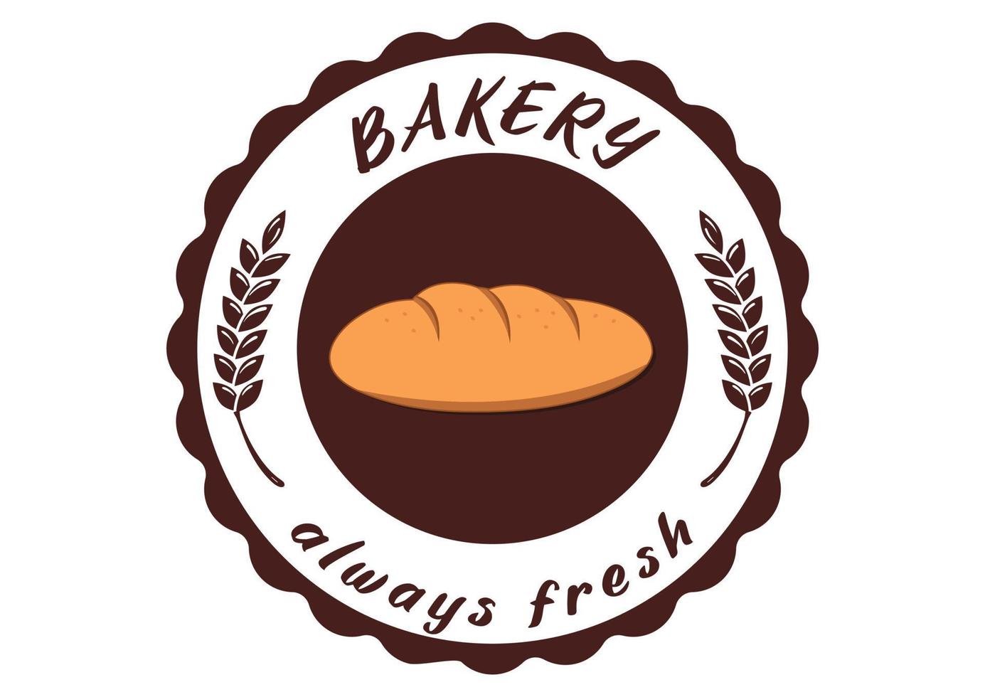 logotipo moderno da padaria. criado, tempero de trigo, logotipo plano, logotipo de padaria vetor